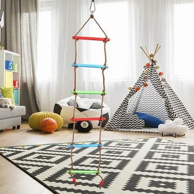 Regenbogen-Plastik-Schritt-Kinder-Kletterleiter